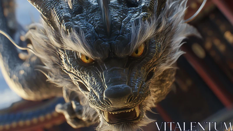 Silver scaled dragon lunges forward under warm sunlight.