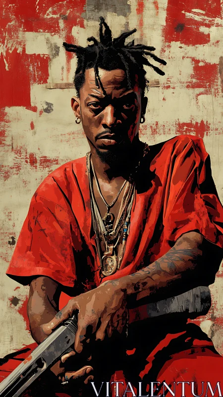 Defiant street portrait radiates raw power and intensity