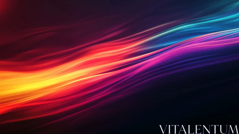 Chromatic light streams over deep gradient background.