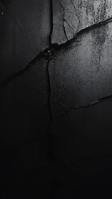 Dark cracked concrete surface with subtle rough texture.
