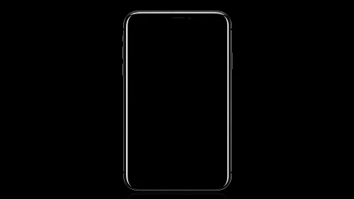 Minimalist Smartphone Frame Against Void Space.