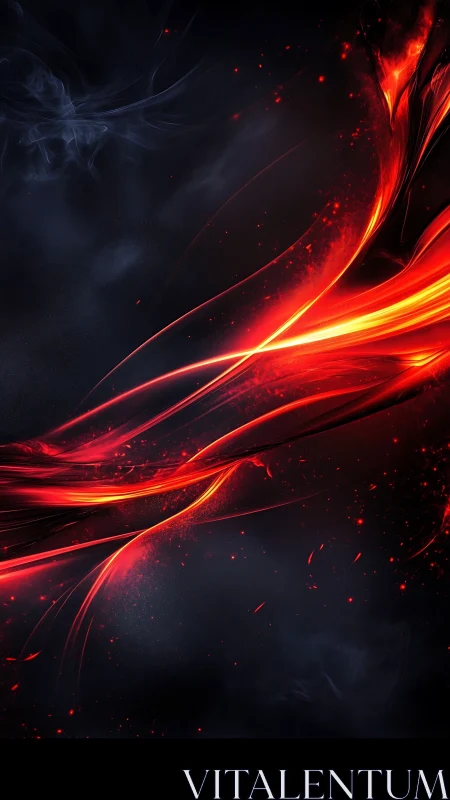 Luminous red energy ribbons slice through deep cosmic void