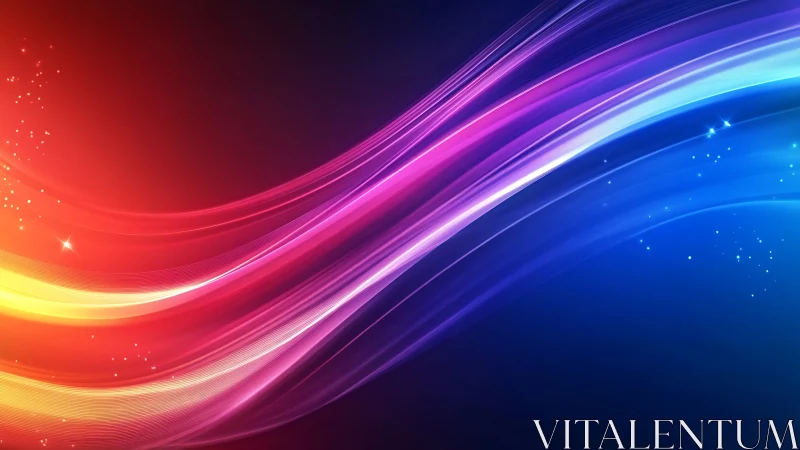 Spectral light trails in curved multicolor gradient field