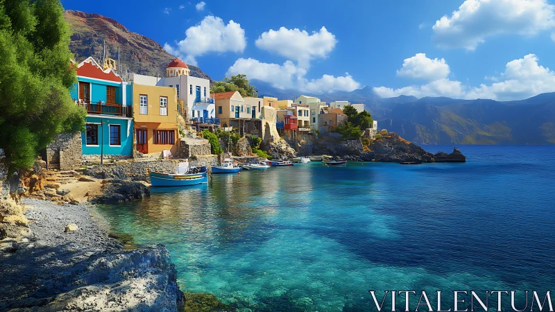 Rainbow Village Tumbles Into Crystalline Aegean Dreams