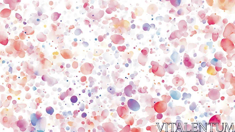 Colorful watercolor bubble pattern evokes playful lightness