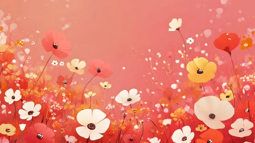 Chromatic Bloom Composition: Layered Floral Field Study.