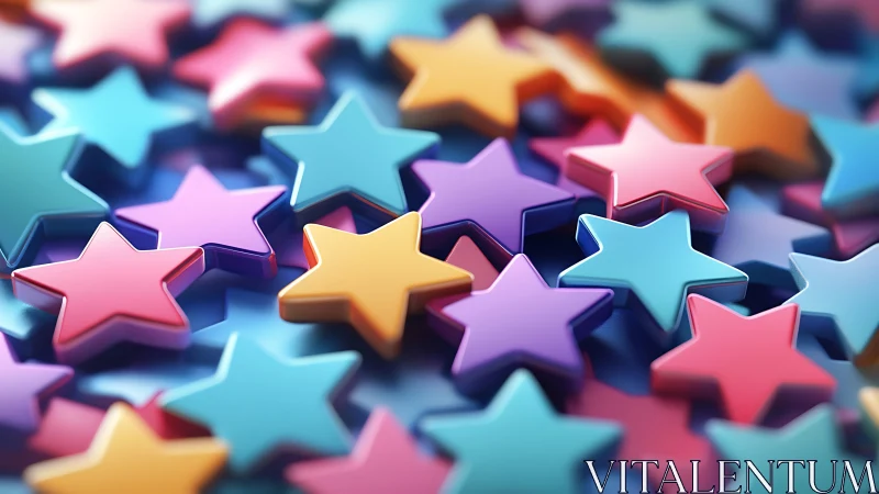 Candy-coated constellation of playful pastel star tokens.