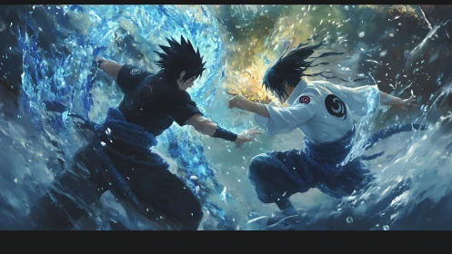 Stormbound rivals caught in a swirling elemental clash.