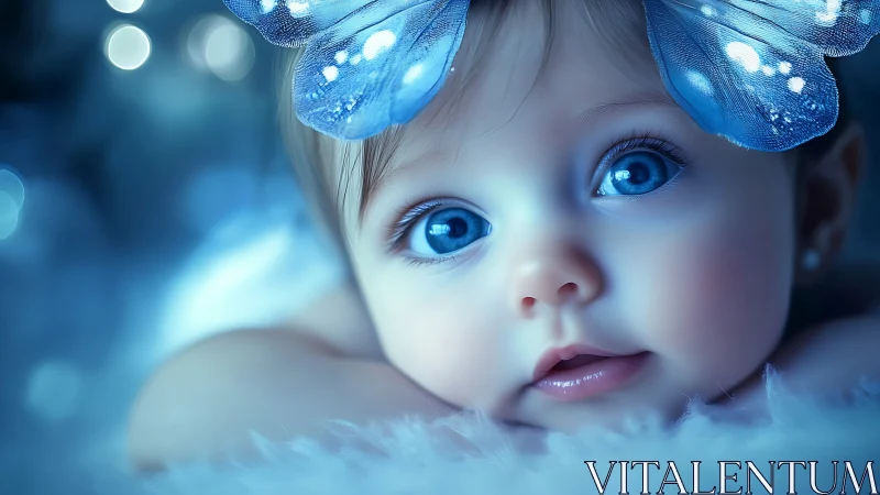 Luminous Wonder: The Blue-Eyed Dreamer.