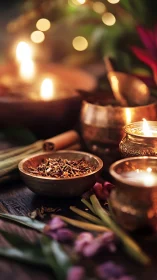 Spiced petals and candlelight quietly compose a zen evening