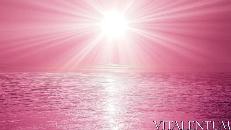 Sugar-sky sunrise spilling rose light across quiet sea.