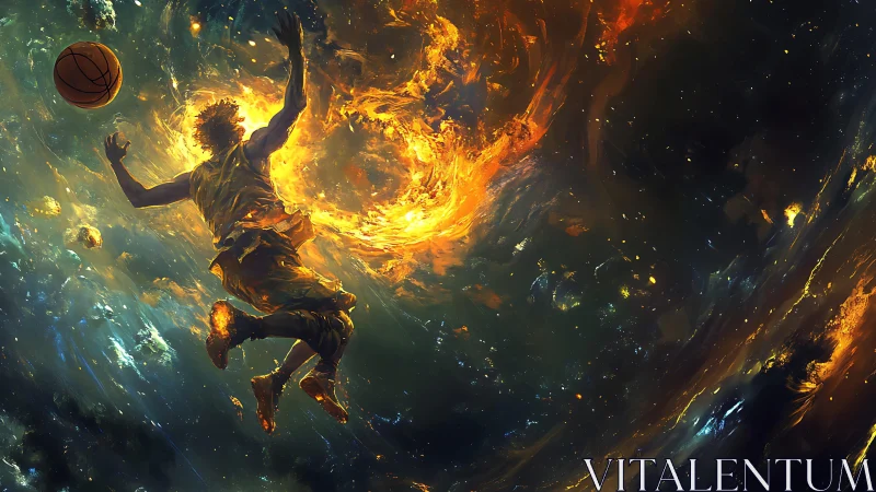 Starborn Hoopslinger Riding a Solar Storm Dunk Arc.