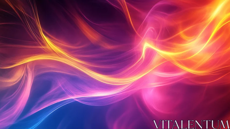 Luminous Fluid Motion in Vibrant Color Spectrum