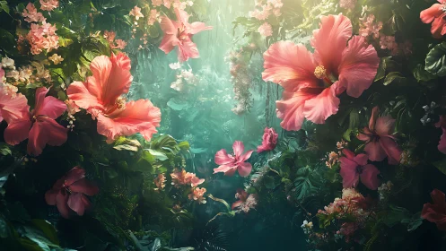 Enchanted Garden: Where Light Meets Endless Blooms.