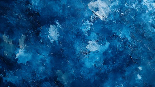 Textured ultramarine turbulence with impasto luminosity field.