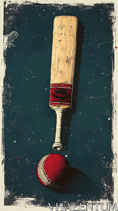 Cricket bat and ball leap into a bold exclamation mark