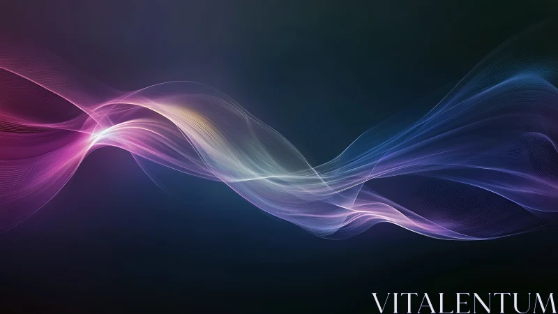Colorful digital light waves on dark gradient background.