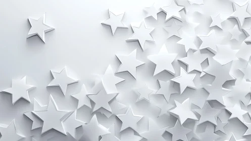 Paper-bright starfield tumbling across a clean white cosmos.