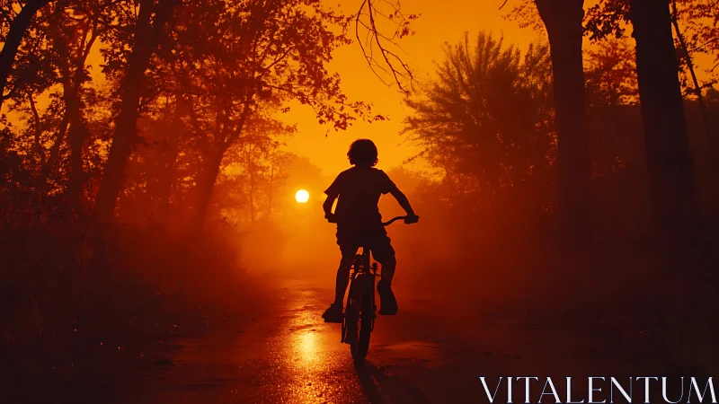 Sunset Ride Through the Forest Glow.