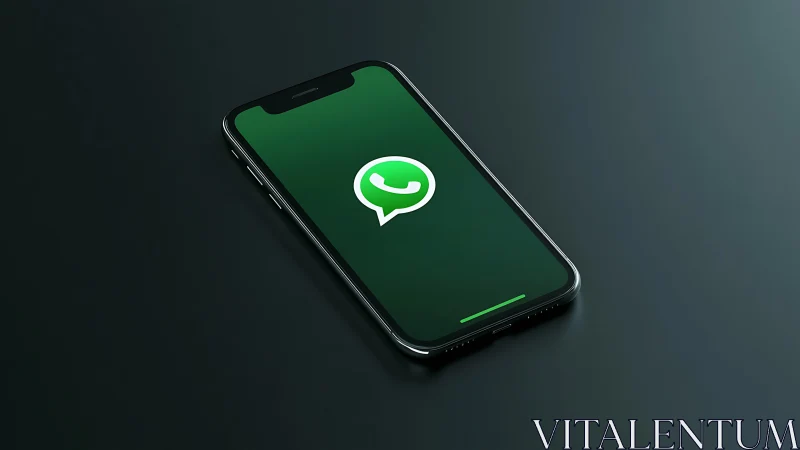Smartphone Displaying WhatsApp Interface with Loading Progress Indicator.