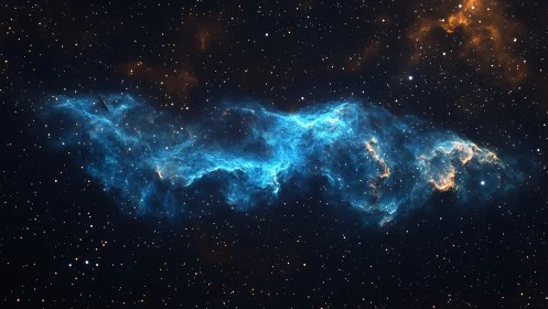 Cosmic river of blue starlight drifting through the night.