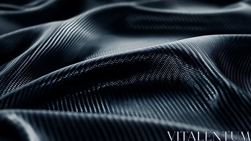 Carbon fiber sheet surface is shown with close-up folds