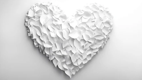 Sculptural Heart Blooms in Monochromatic Grace.