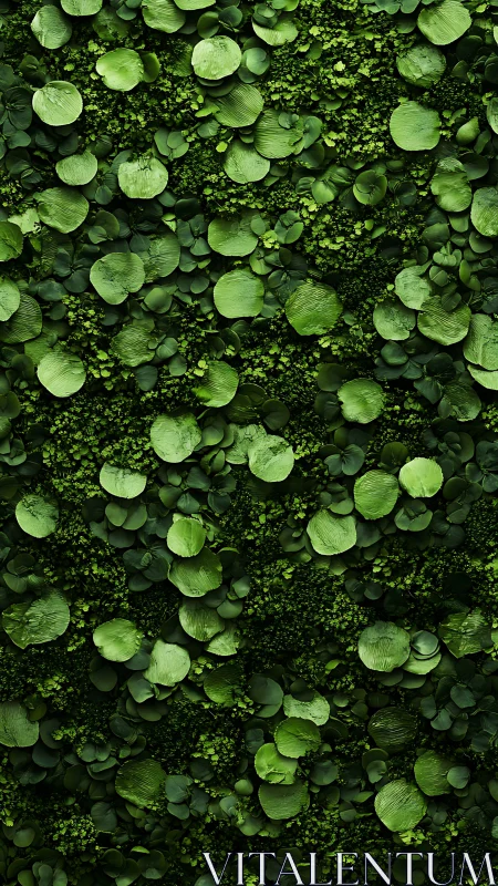 Dense overlapping green foliage pattern in top view.