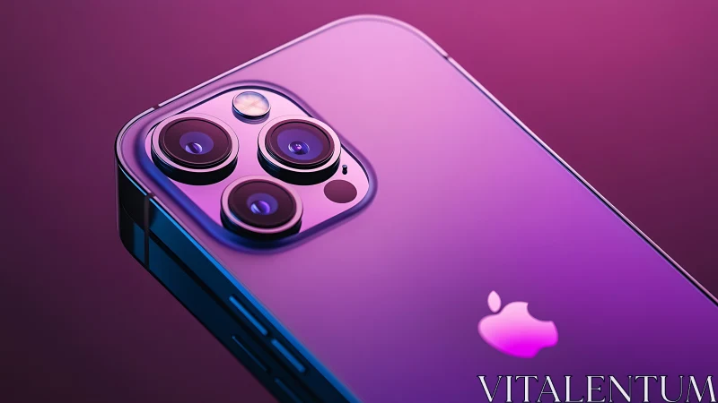 iPhone 13 Pro Max rendered with triple camera system against pink gradient
