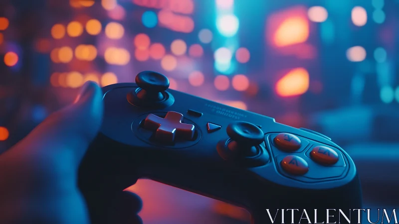 Gaming Controller in Neon Glow.