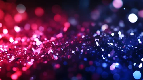Vibrant Macro Glitter in Pink and Blue Bokeh Abstract Style.