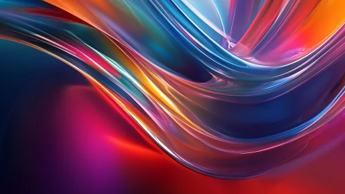 Color rivers pour through glassy curves and quietly glow