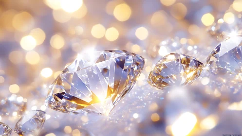 Glittering diamond constellations on champagne light seas.