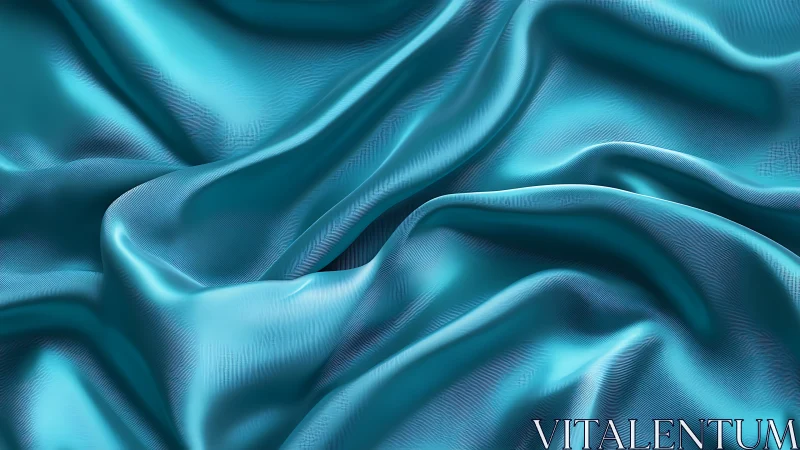 Cyan satin fabric rendered with high gloss specular highlights