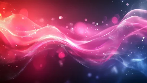 Aurora ribbon currents in neon pink and electric starlight.