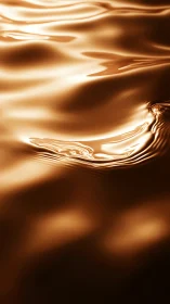 Specular bronze fluid surface with micro-ripple interference field.