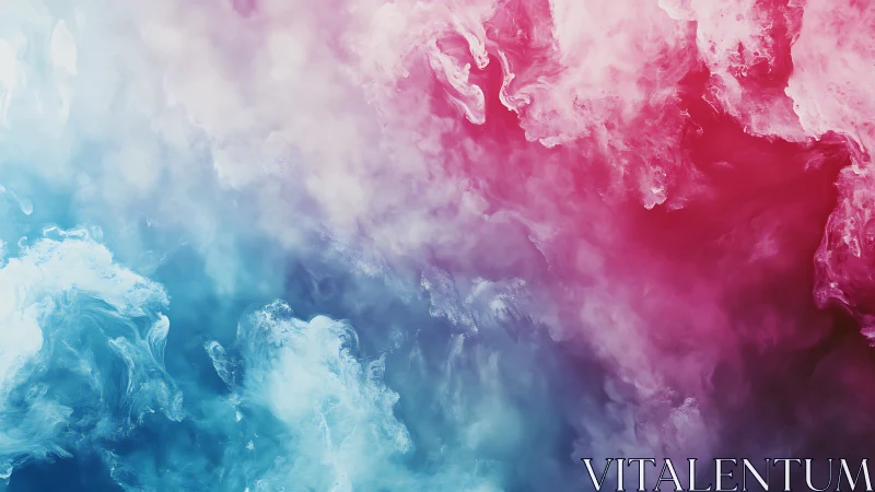 Bi-chromatic vapor plumes form a dynamic pink-blue gradient field