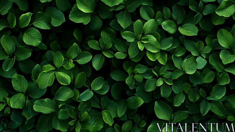 Dense arrangement of green foliage with overlapping leaves.