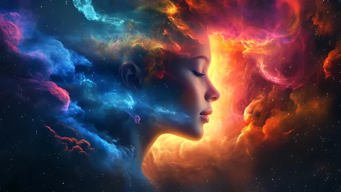 Stargazer’s Ember Mind Floating Between Nebulas of Dreamfire.