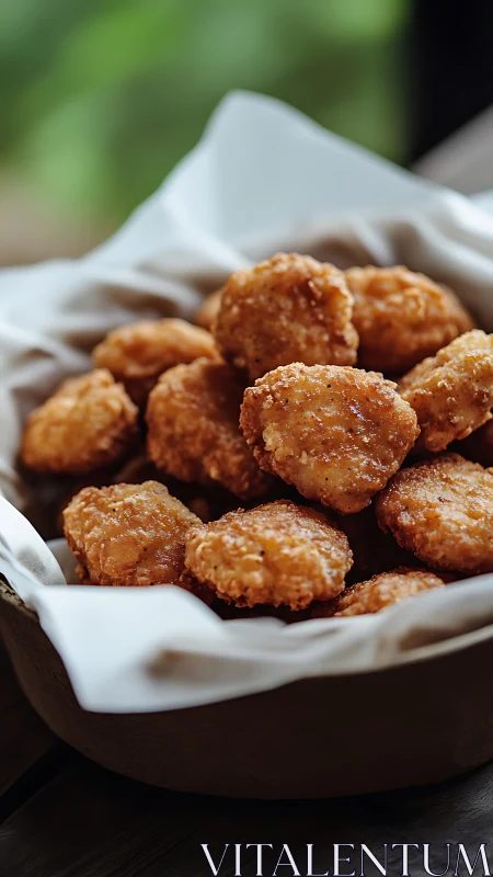 Golden-Crusted Pastry Clusters in Ceramic White Bowl