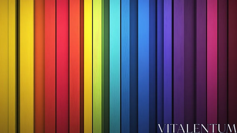 Vertical spectrum bars in full rainbow color progression.