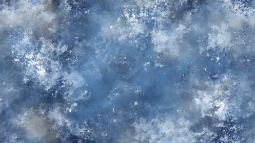 Granular blue cloudscape texture with diffuse atmospheric gradient