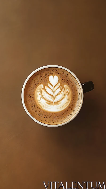 Perfectly Crafted Latte with Beautiful Latte Art Heart