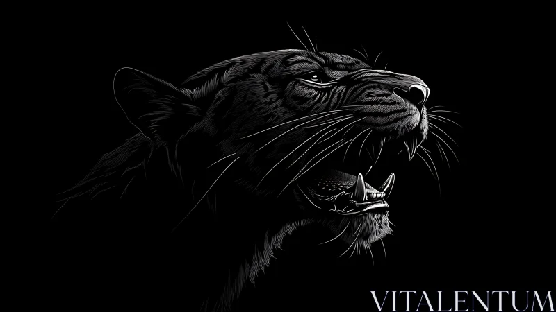 Fierce Jaguar Portrait with Dramatic Lighting and Bold Expression