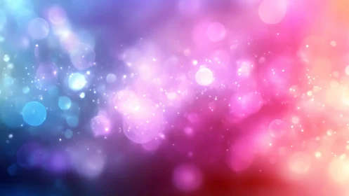 Shimmering pastel lights drift softly in a dreamy glow