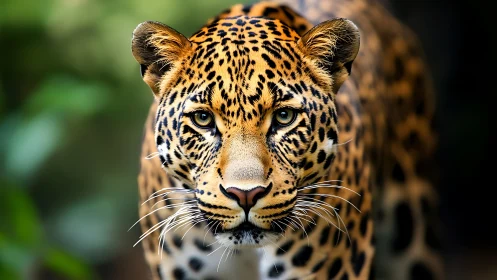 Leopard portrait isolates predatory gaze in shallow depth of field