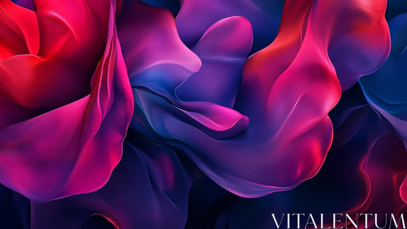 Velvet waves of pink and violet light swirl in gentle motion.