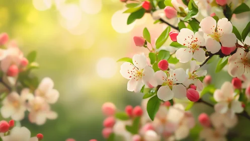 Spring Blossoms in Gentle Morning Light.