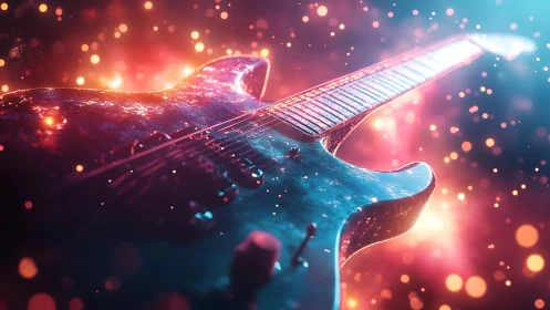 Nebula-struck electric guitar drifting through chromatic stardust.