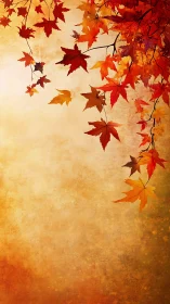 Crimson leaves drift across a golden autumn daydream.